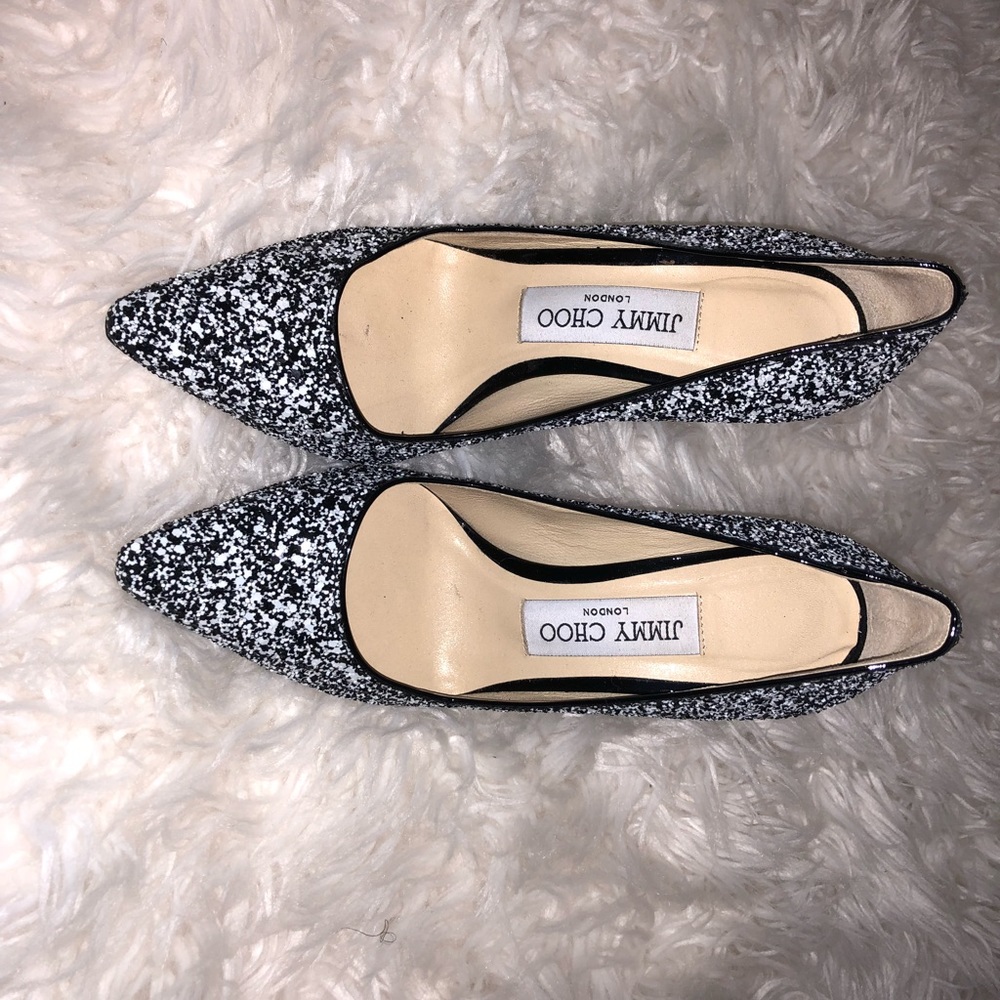 Jimmy Choo black and white pump size 34